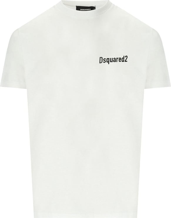 Dsquared2 Cool Fit Dsq2 White T-shirt White Wit