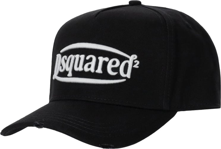 Dsquared2 Black Logo Baseball Cap Black Zwart