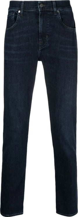 7 For All Mankind Donker blauwe jeans slimmy tapered Blauw