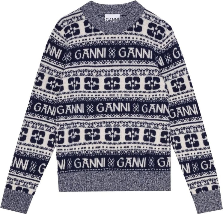 Ganni Sweaters Gray Grijs