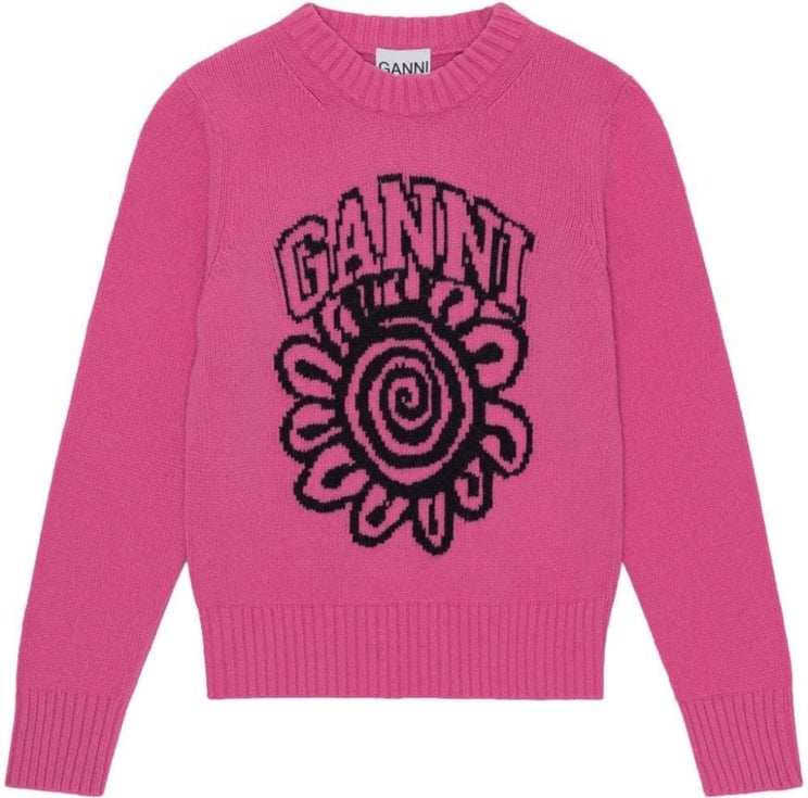 Ganni Sweaters Fuchsia Pink Roze