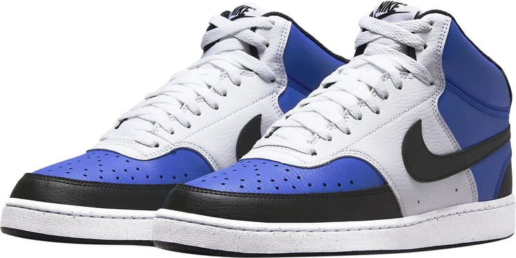 Nike Court Vision Mid Sneakers Heren Blauw/Zwart/Wit Wit
