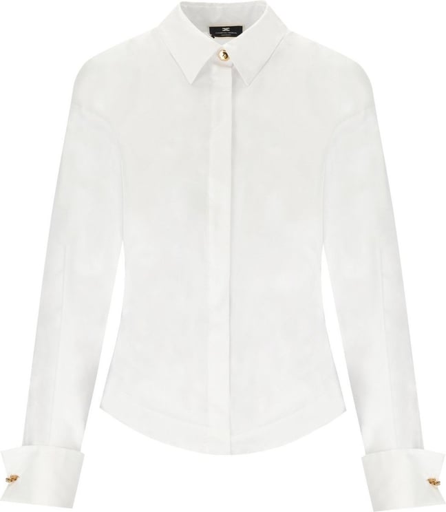 Elisabetta Franchi White Shirt With Logo White Wit