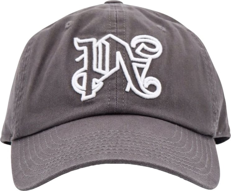 Palm Angels Cotton hat with monogram Grijs