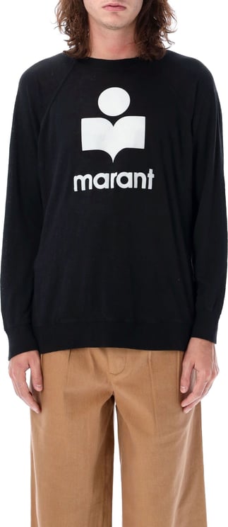 Isabel Marant Kieffer long sleeve logo tee-shirt Zwart