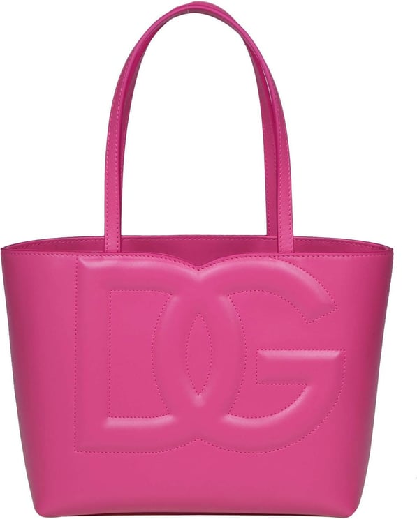 Dolce & Gabbana Small dolce e gabbana shopping bag with dg logo Paars
