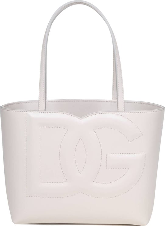 Dolce & Gabbana Dolce e gabbana small shopping with dg logo in ivory color Neutraal