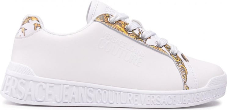 Versace Jeans Couture Versace Jeans Couture Logo Leather Sneakers Wit