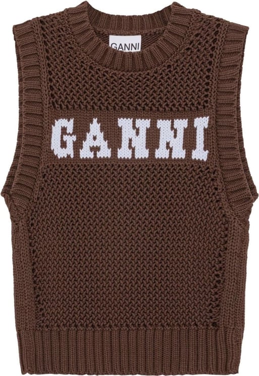 Ganni Sweaters Brown Bruin