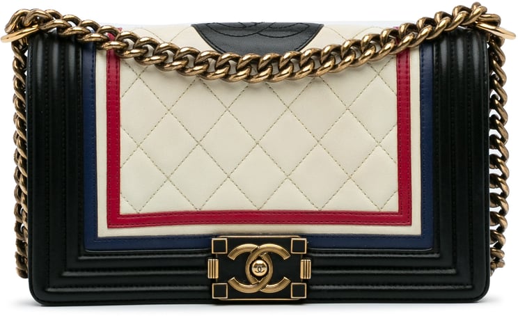 Chanel Crest-Embellished Medium Boy Bag Wit