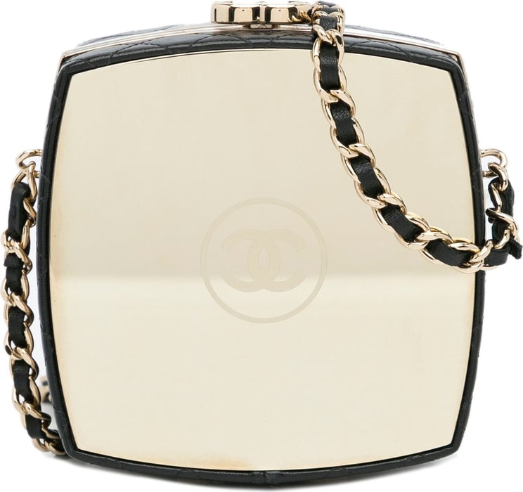 Chanel CC Make-Up Box Clutch with Chain Zwart