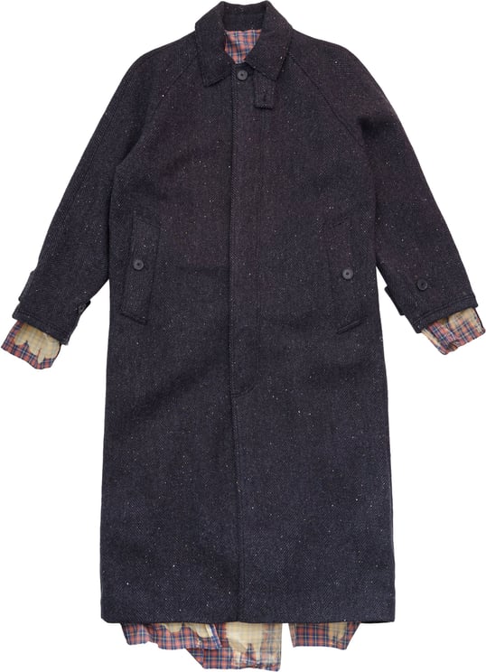 Wood Wood Cappotto Philip Reversible Carcoat Washed Black Divers