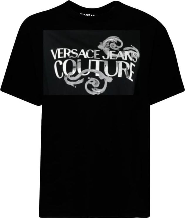 Versace Jeans Couture Versace Jeans Couture T-Shirt Logo Watercolor Black Zwart