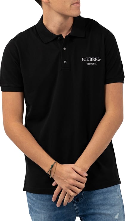 Iceberg Polo T-Shirt Zwart