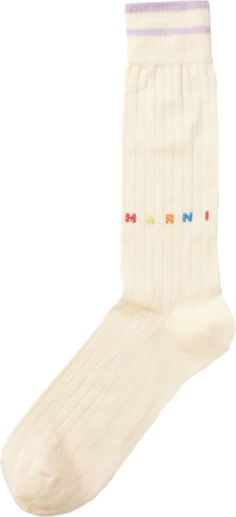 Marni Logo Intarsia Socks Geel
