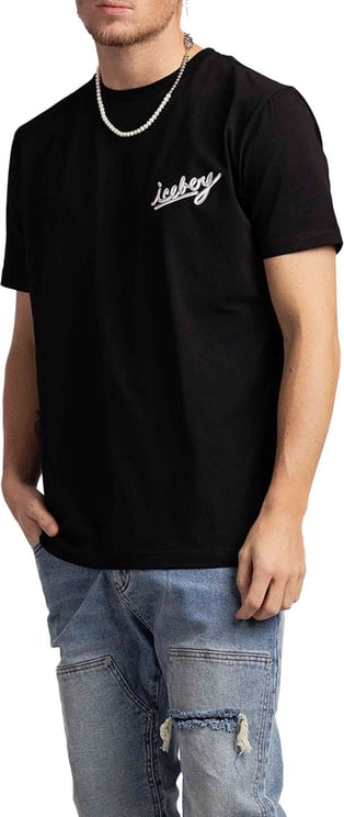 Iceberg 5D T-Shirt Heren Zwart Zwart