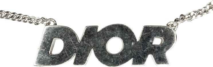 Dior Homme Logo Pendant Necklace Zilver
