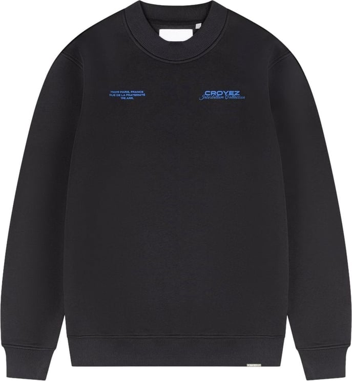 Croyez croyez collection sweater - black/cobalt Zwart