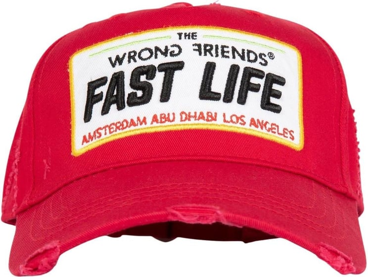 Wrong Friends FAST LIFE CAP - RED Rood