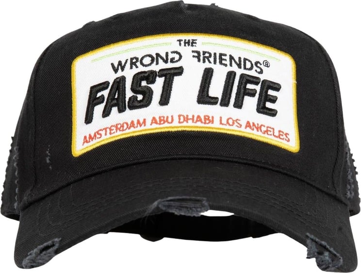 Wrong Friends FAST LIFE CAP - BLACK Zwart