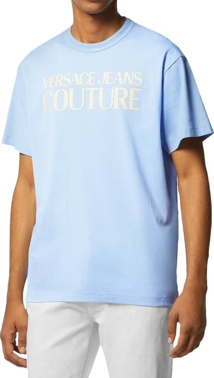 Versace Jeans Couture Versace Couture Heren T-shirt Blauw 76GAHG01-CJ00G/261 Blauw