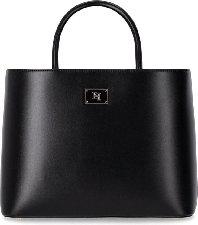 Elisabetta Franchi Black Medium Shopping Bag Black Zwart