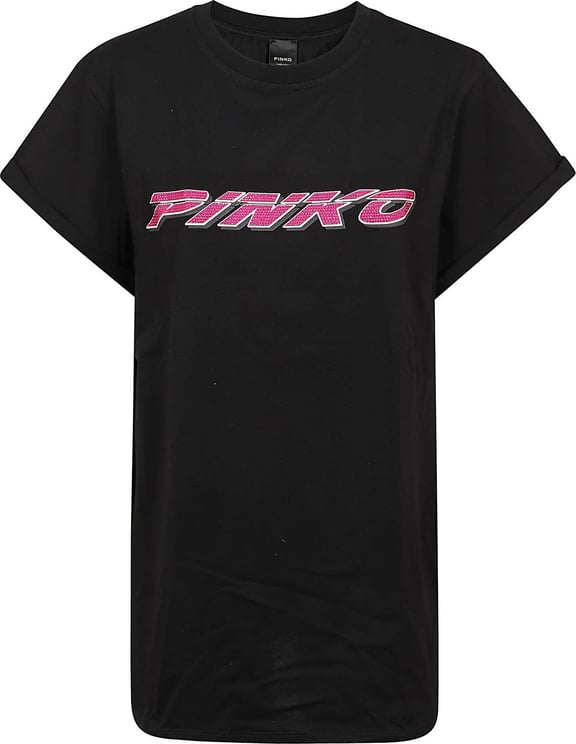 Pinko telesto tshirt jersey cotone Zwart