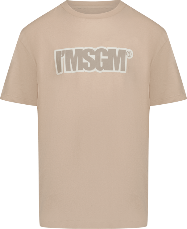 MSGM MSGM Kinder T-Shirt Beige Beige