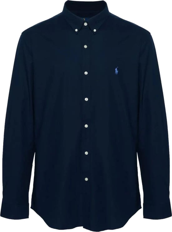 Ralph Lauren long sleeve sport shirt darkblue (navy) Blauw