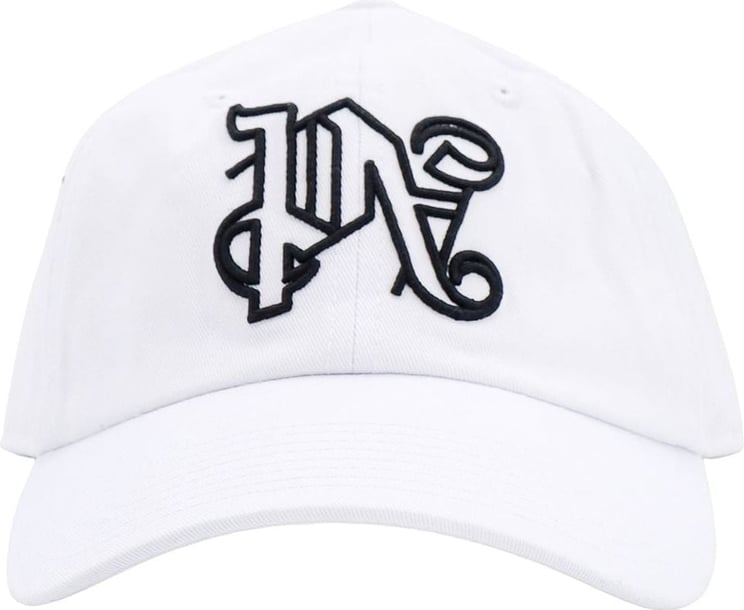 Palm Angels Cotton hat with monogram Wit