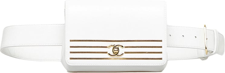 Chanel Captain Gold Belt Bag Wit