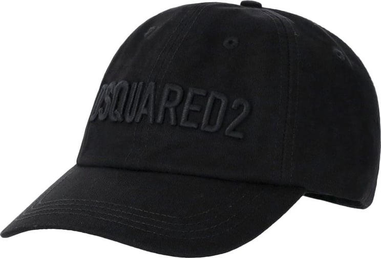 Dsquared2 D2 Logo Black Baseball Cap Black Zwart