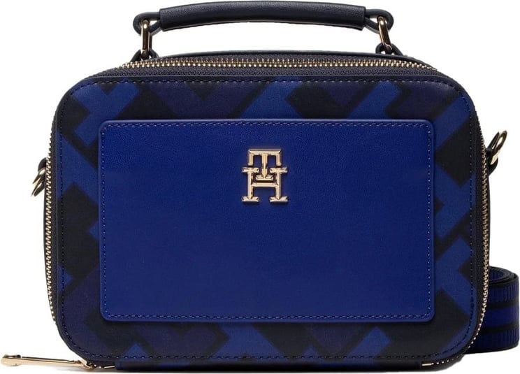Tommy Hilfiger Iconic Monogram Trunk Shoulder Bag Blauw