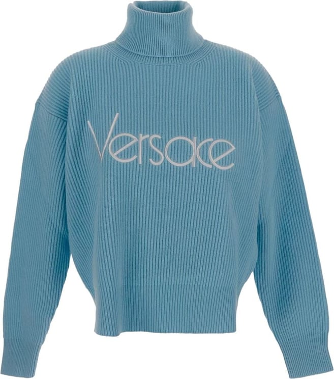 Versace Wool Knitwear Blauw