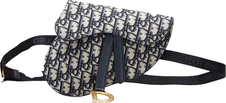 Dior Oblique Saddle Belt Bag Blauw