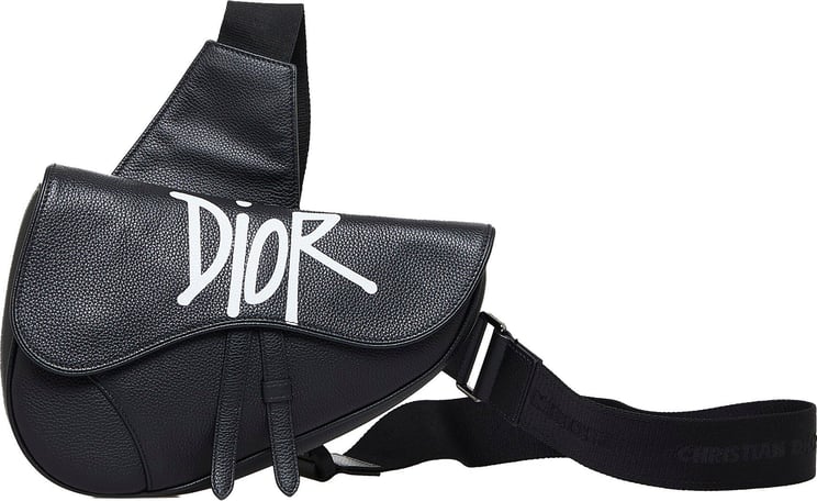 Dior Dior x Stussy Logo Saddle Zwart