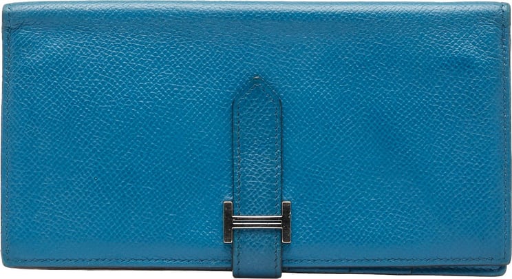 Hermès Epsom Bearn Wallet Blauw