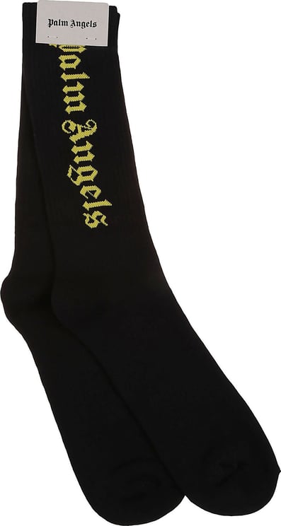 Palm Angels Classic Logo Socks Black Zwart