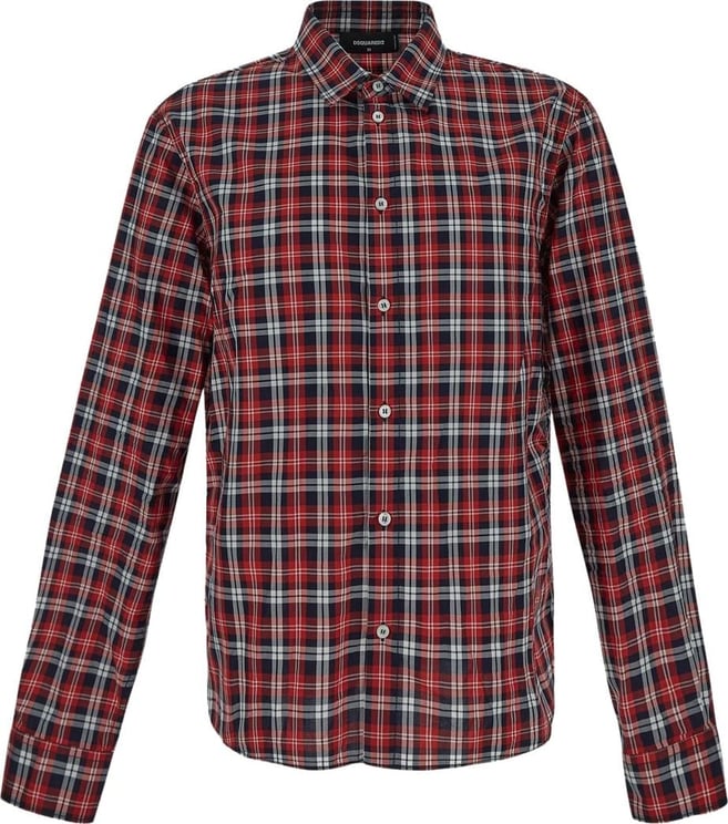 Dsquared2 Check Shirt Rood