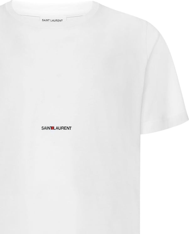 Saint Laurent Logo Print TShirt/White Wit