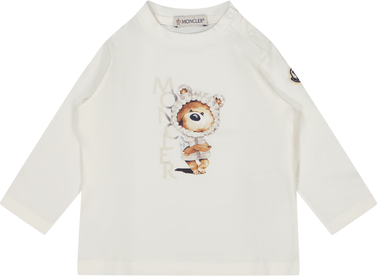 Moncler Moncler Baby Jongens T-Shirt Wit Wit