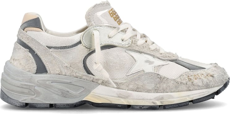 Golden Goose RUNNING DAD NET AND SUEDE UPPER LEATHER Wit