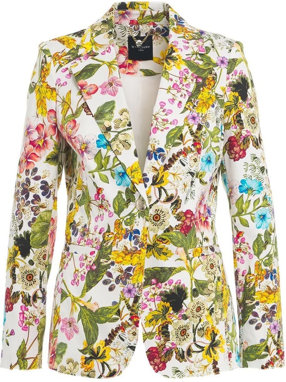 Guess Single-breasted blazer with floral print Divers