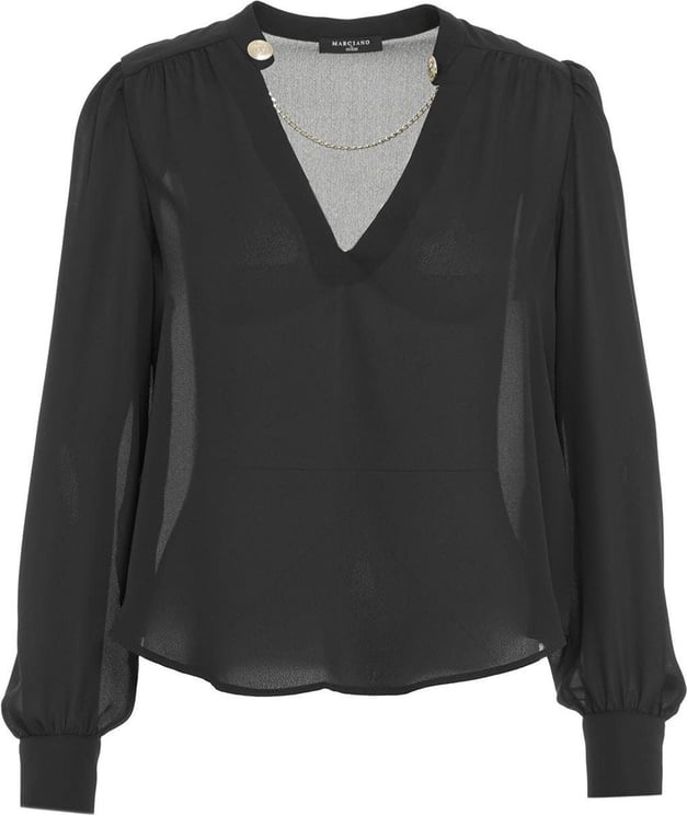 Guess Blouse with chain detail Zwart