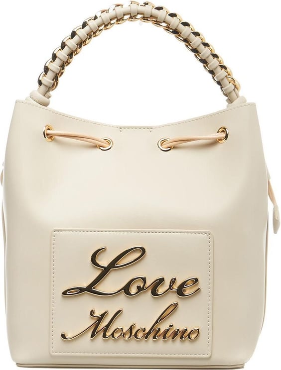 Love Moschino Bucket bag with logo Wit