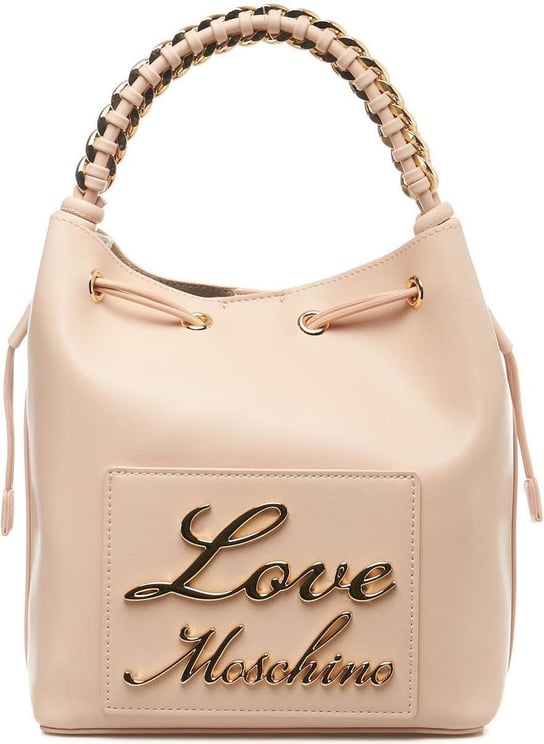Love Moschino Bucket bag with logo Roze