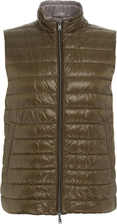 Herno Quilted down waistcoat Groen
