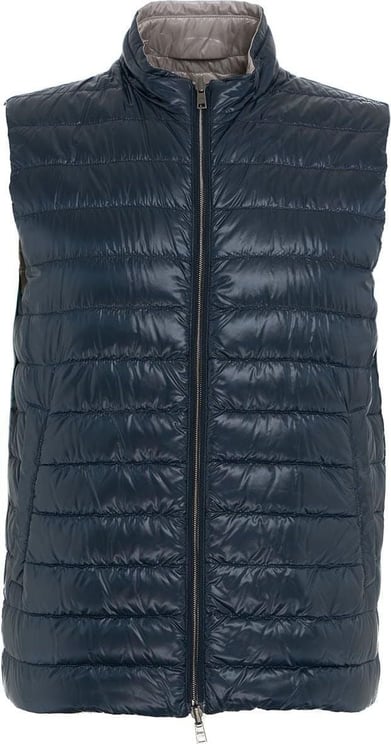 Herno Quilted down waistcoat Blauw