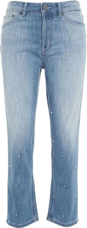 Dondup Jeans with rhinestones "Koons" Blauw