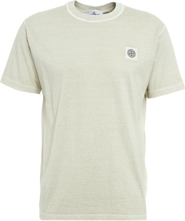 Stone Island T-shirt with embroidered logo Groen